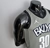 75th Anniversary Curry #30 Brooklyn Nets City Edition Gray NBA Jersey - Image 6