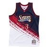 Men's Allen Iverson Black And White Retro Classic Team Jersey - Image 2