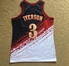 Men's Allen Iverson Black And White Retro Classic Team Jersey - Image 11