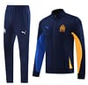 24/25 Olympique Marseille Navy Full Zipper Jacket +Long Pants
