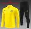 24/25 Kids Borussia Dortmund Yellow Half Zipper Jacket+Long Pants