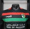 Player Version 25/26 CD Palestino Away Black Jersey with Red-Green Stripes and Bank of Palestine Sponsor - Image 2