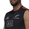 All Blacks 2021 Men's Performance Primeblue Black Singlet - Image 5