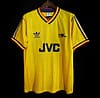 Retro 86/88 Arsenal Away Yellow Jersey
