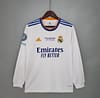 21/22 Real Madrid Final Version Long Sleeve Home Soccer Jersey - Image 2