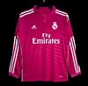 Retro 14/15 Real Madrid Away Pink Long Sleeve Jersey