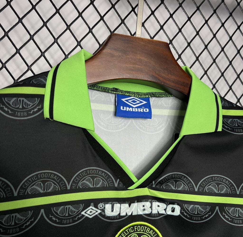 Retro 98/99 Celtic Away Black Jersey - Image 5