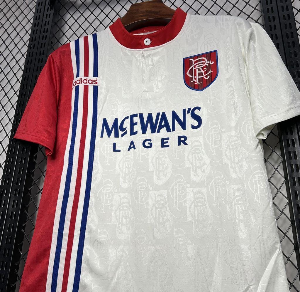 Retro 96/97 Glasgow Rangers Away White Jersey - Image 10