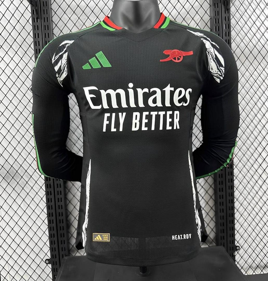 Player Version 24/25 Arsenal Away Black Long Sleeve Jersey