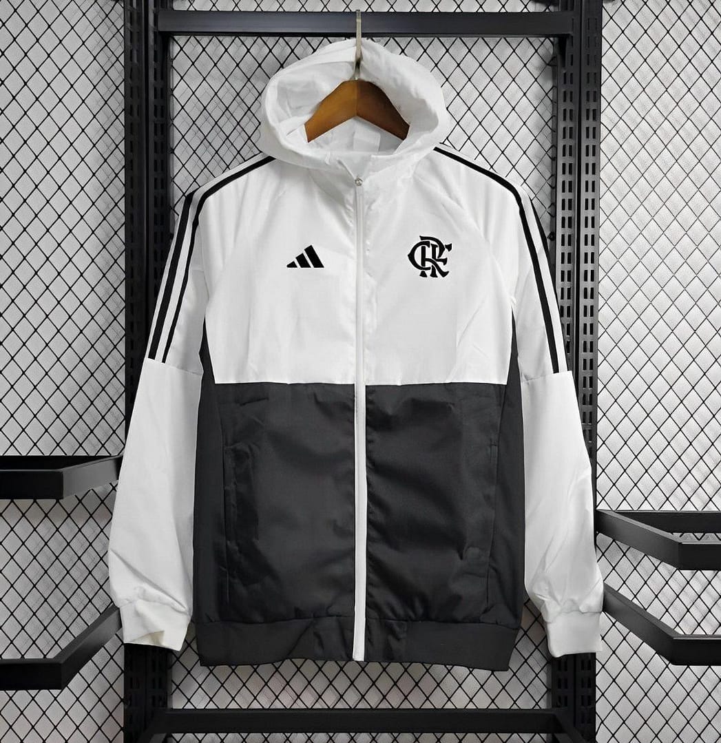 24/25 Flamengo Black White Windbreaker