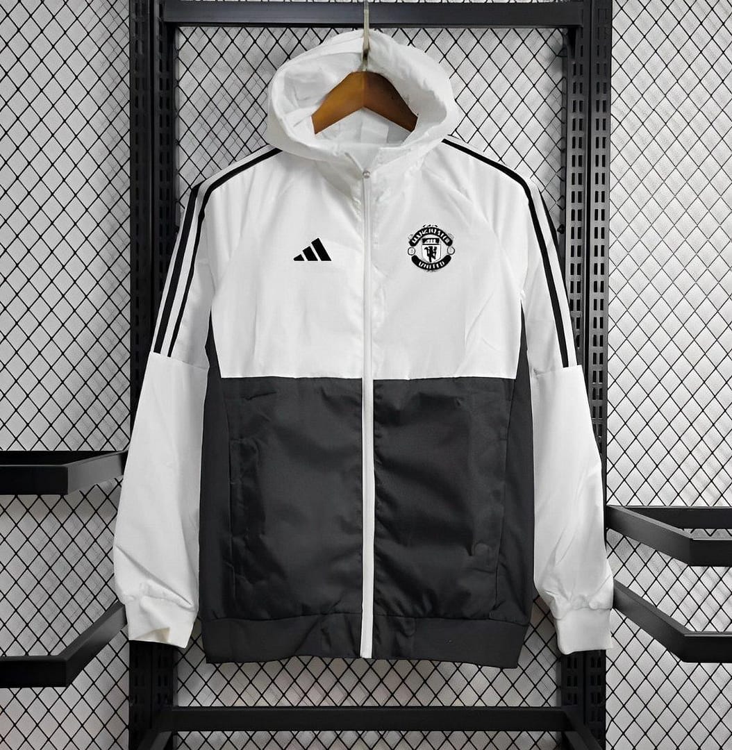 24/25 Manchester United Black White Windbreaker
