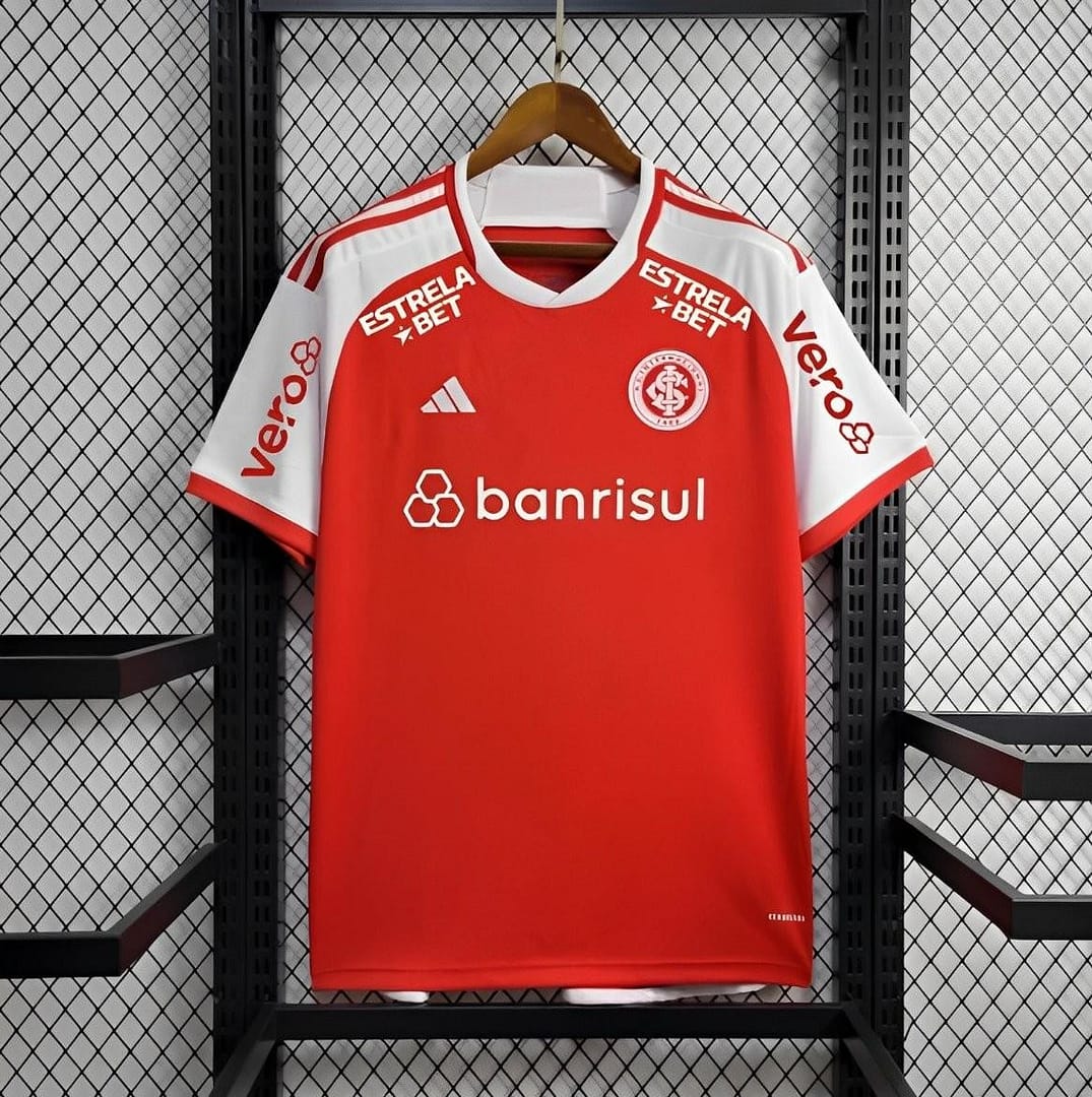 24/25 SC Internacional Home Jersey With Full Sponsors