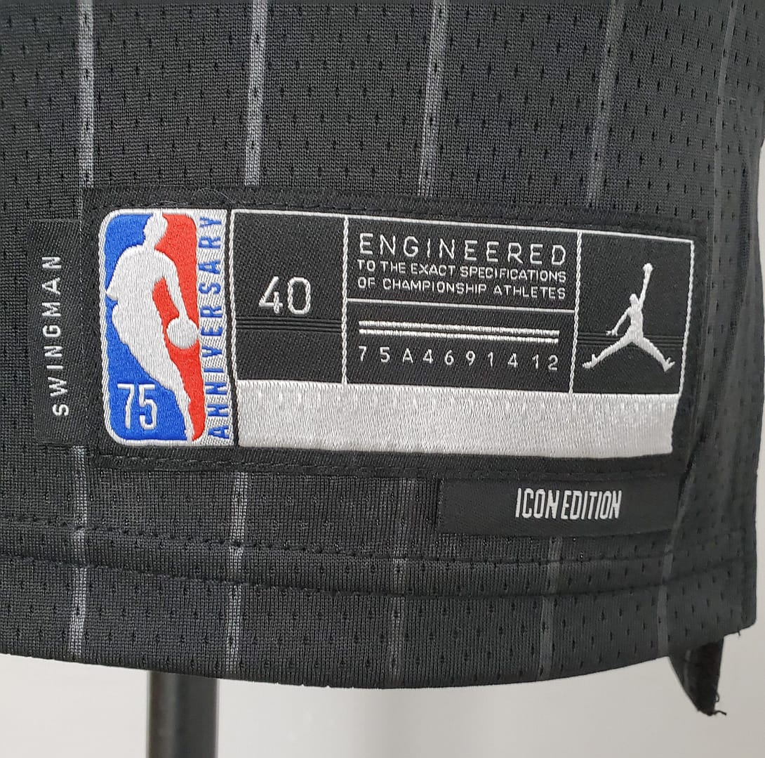 75th Anniversary Rose #1 Bulls Flyers Black NBA Jersey - Image 9