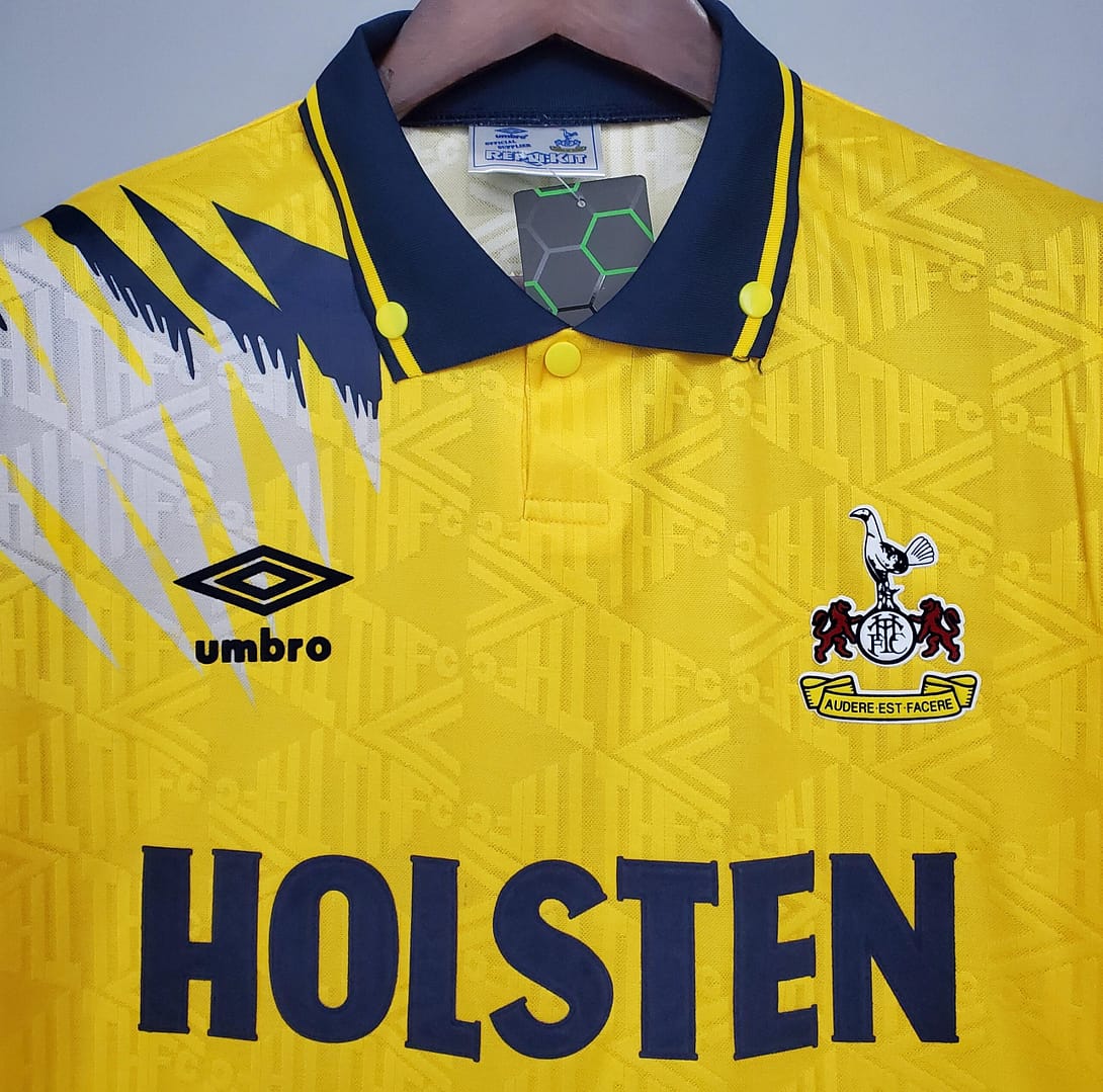 Retro Tottenham 92/94 Away Yellow Soccer Jersey - Image 8