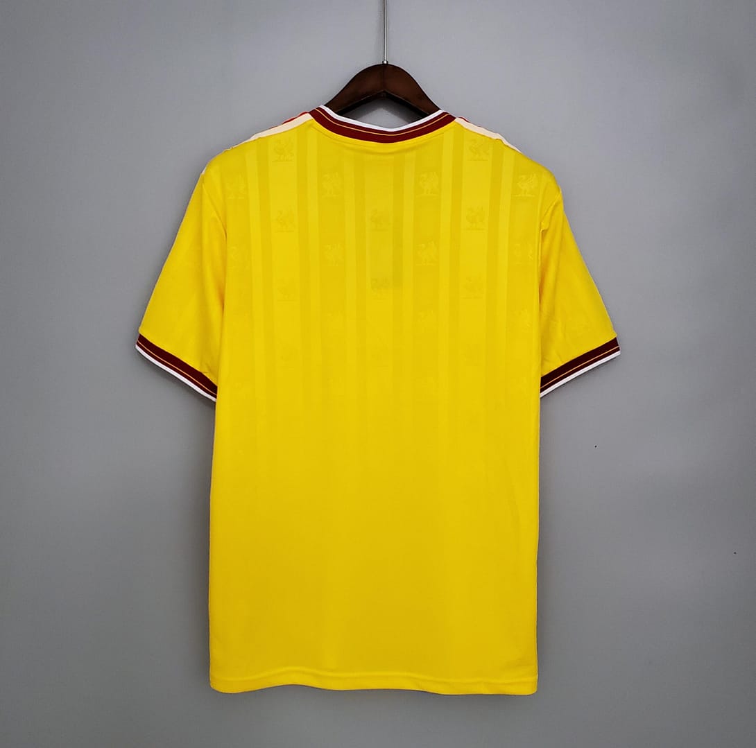 Retro 85/86 Liverpool away yellow Soccer Jersey - Image 2