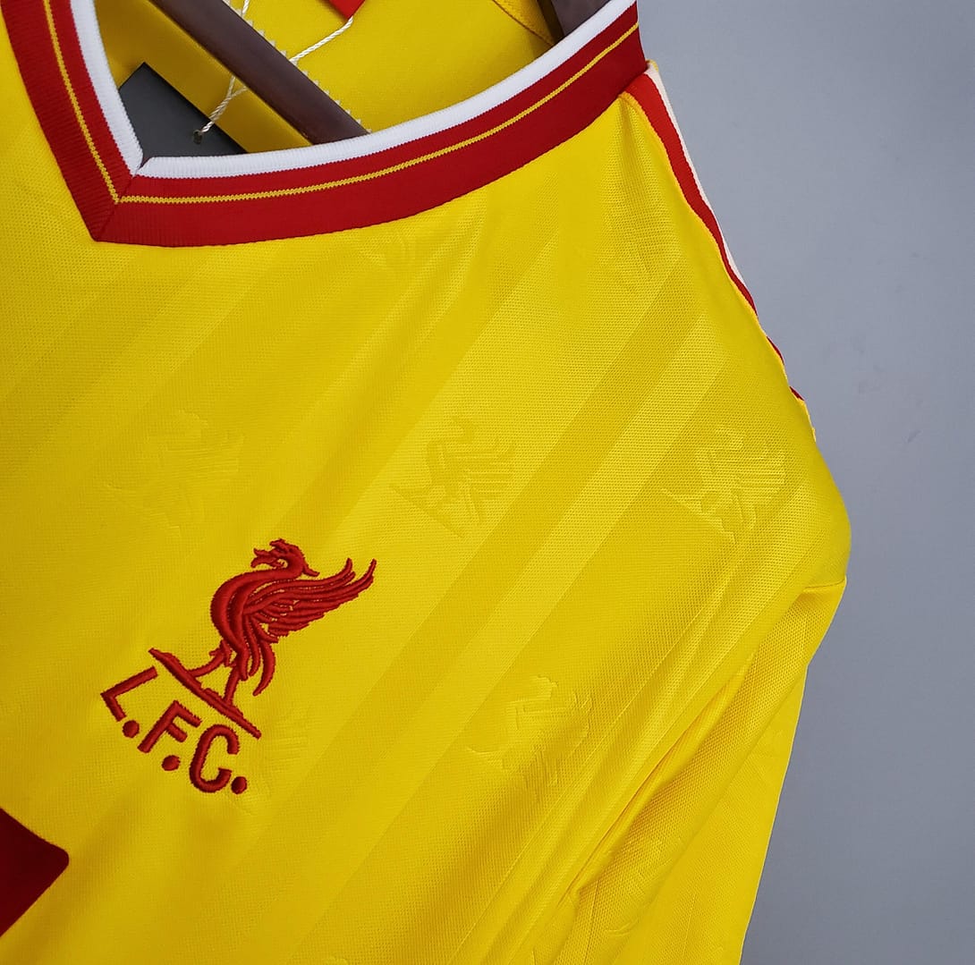 Retro 85/86 Liverpool away yellow Soccer Jersey - Image 6