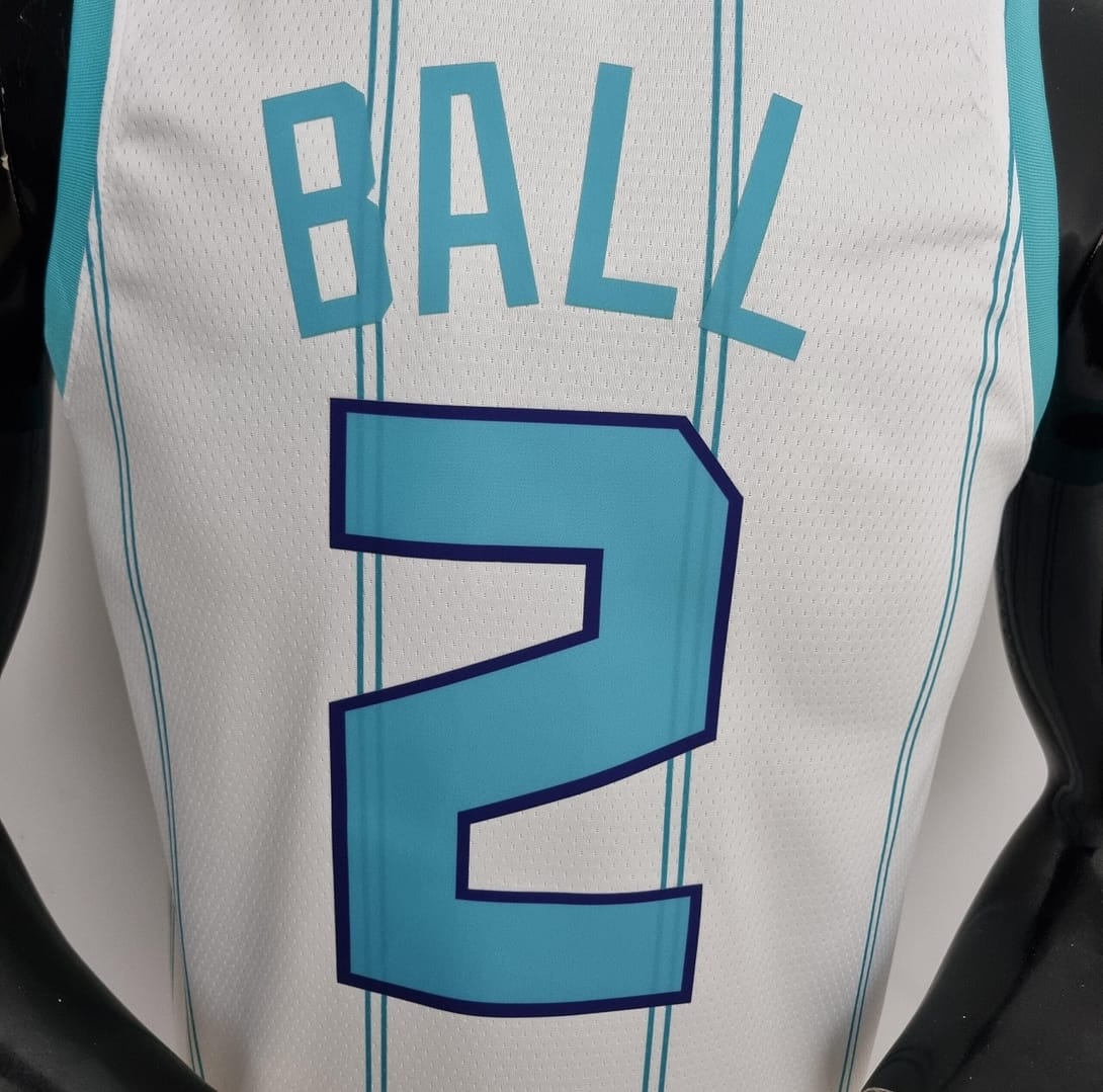 75th Anniversary Ball #2 Charlotte Hornets White NBA Jersey - Image 3