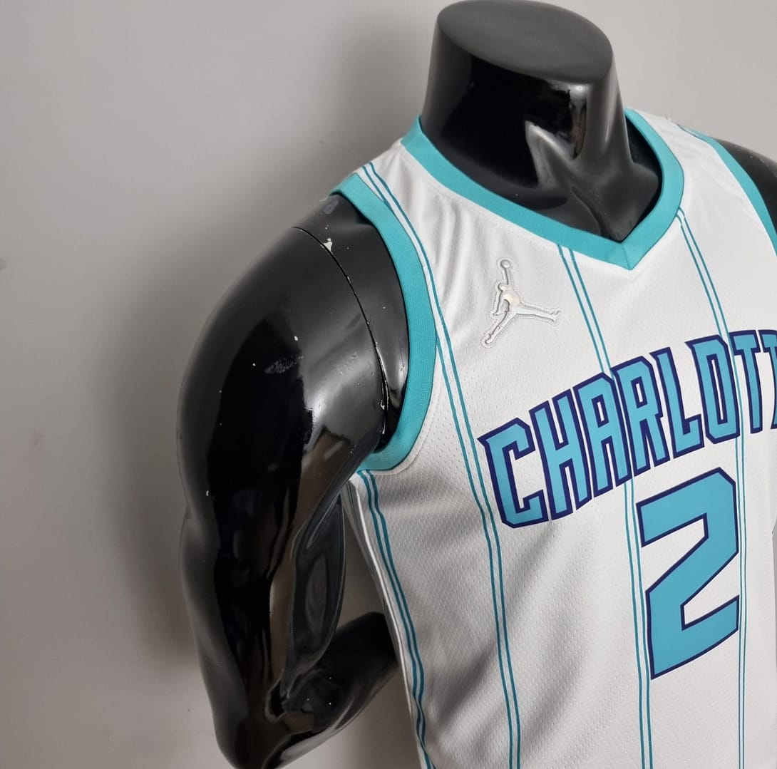 75th Anniversary Ball #2 Charlotte Hornets White NBA Jersey - Image 7
