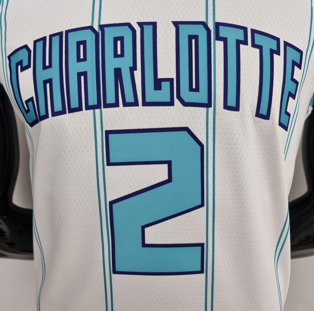 75th Anniversary Ball #2 Charlotte Hornets White NBA Jersey - Image 10