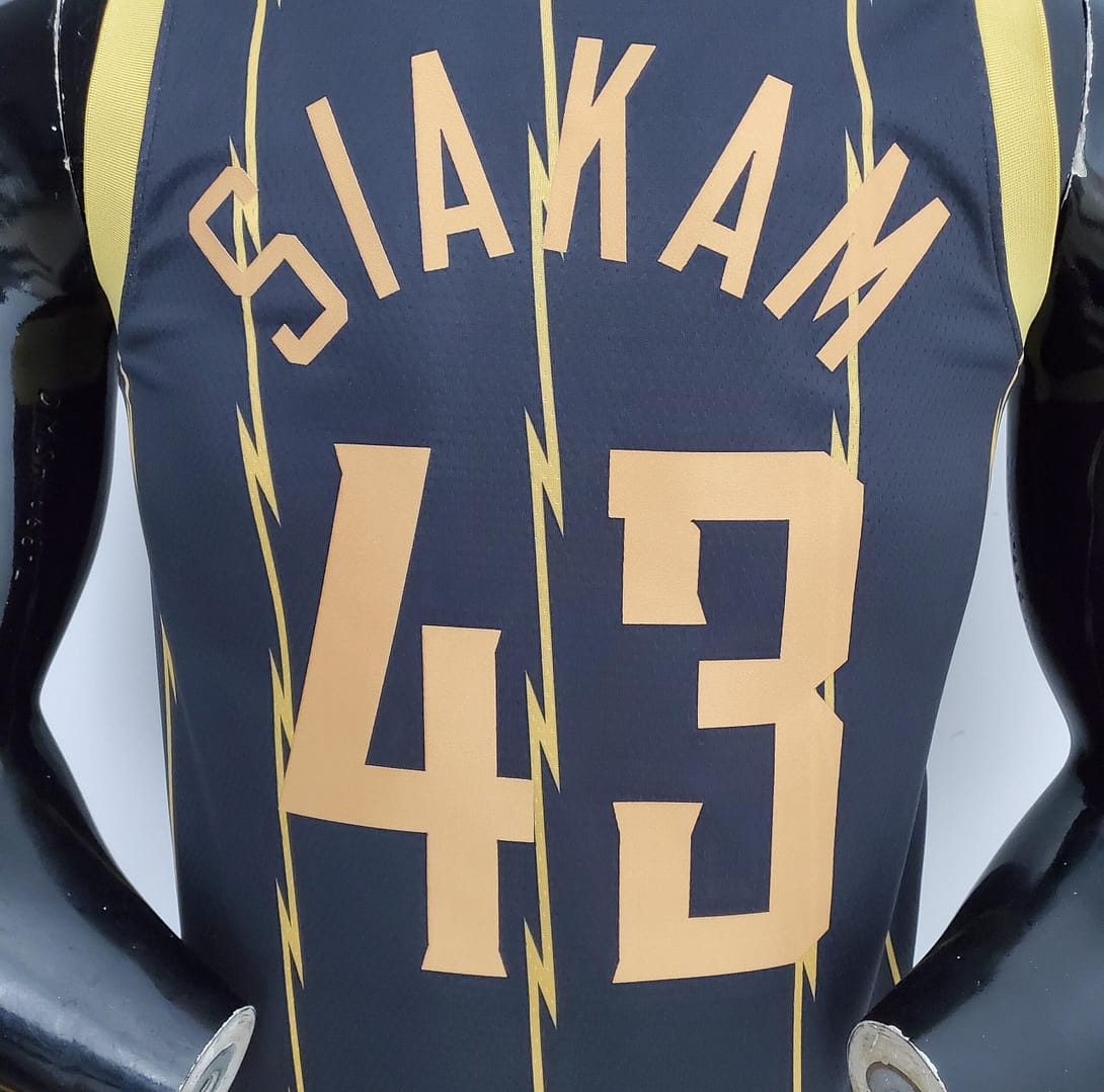 2022 Toronto Raptors SIAKAM#43 City Edition Black NBA Jersey - Image 6