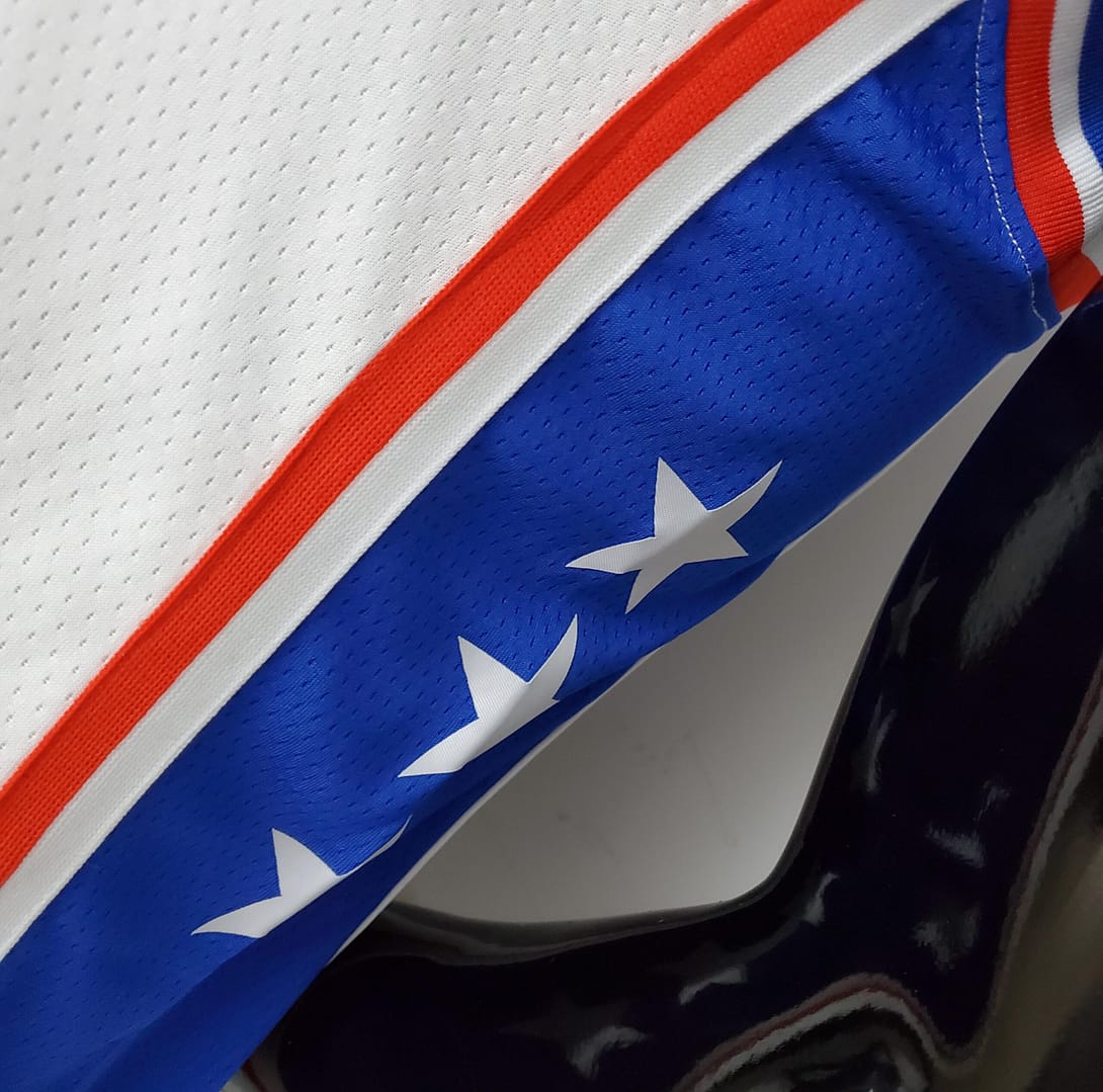 75th Anniversary Philadelphia 76ers IVERSON#3 White NBA Jersey - Image 3