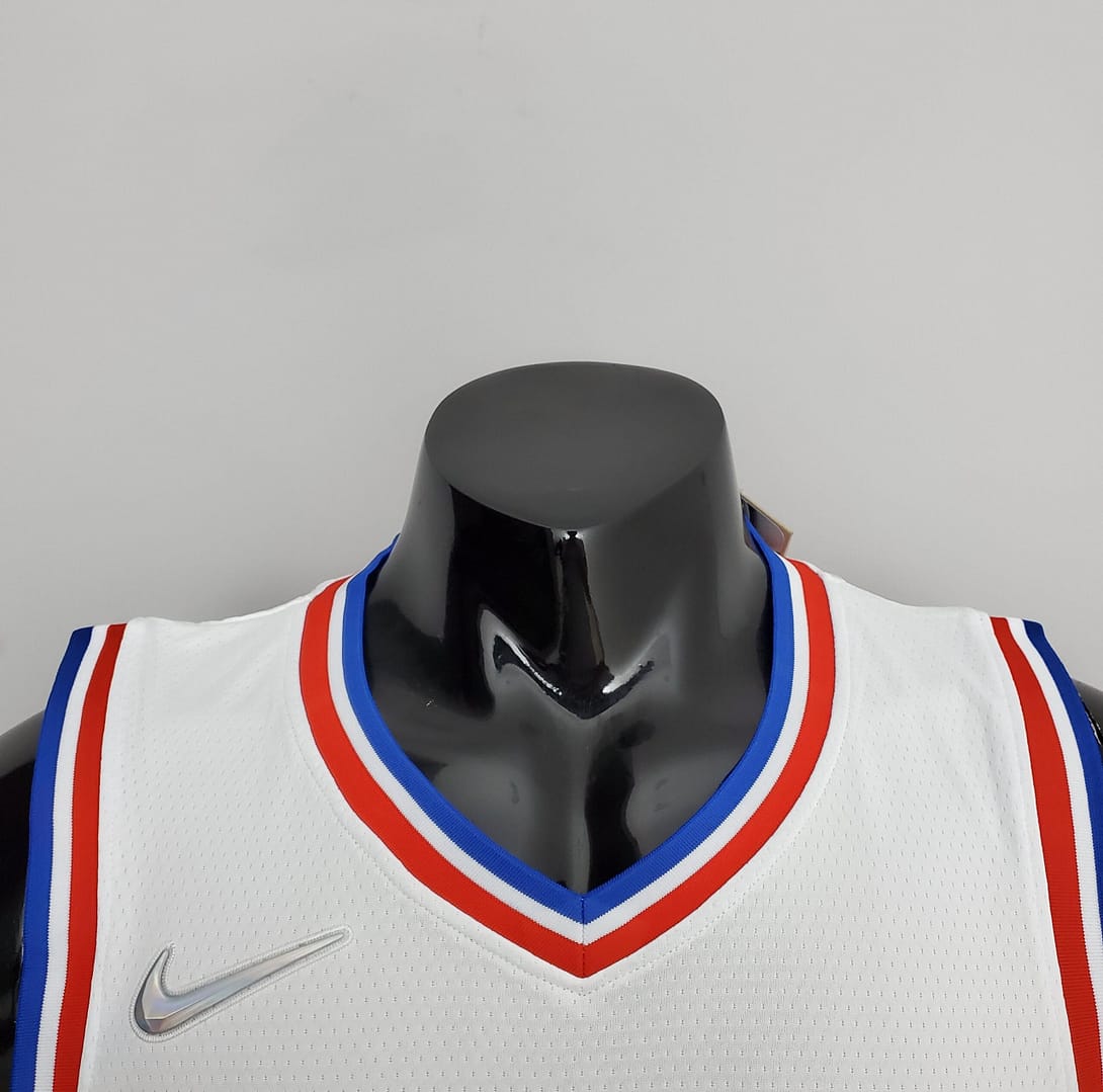 75th Anniversary Philadelphia 76ers IVERSON#3 White NBA Jersey - Image 6