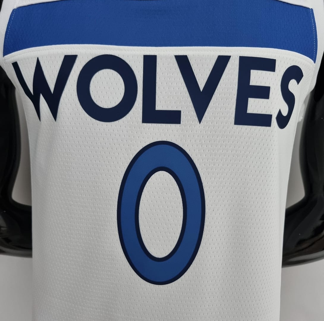 75th Anniversary Minnesota Timberwolves Russell #0 Royal White NBA Jersey - Image 8