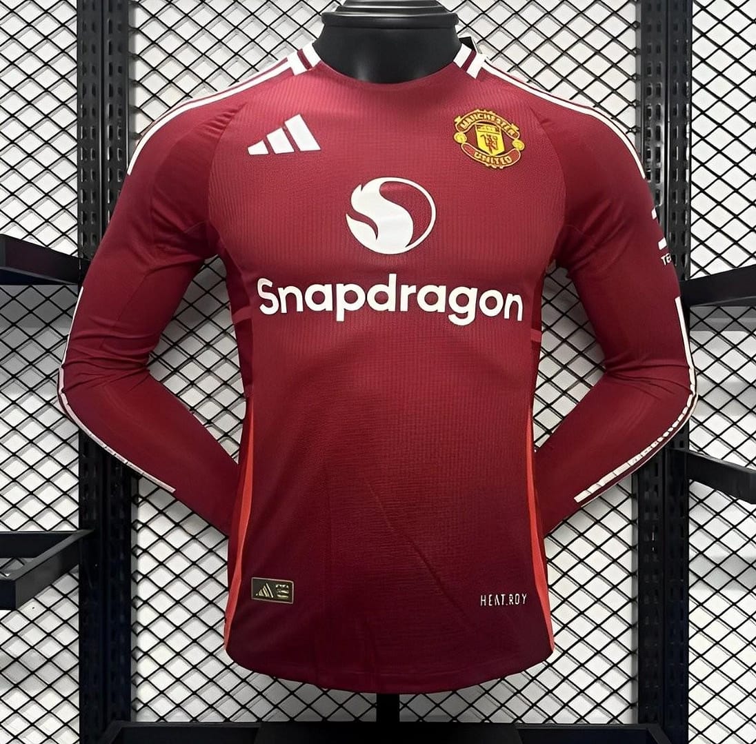 Player Version 24/25 Manchester United Home Long Sleeve Jersey