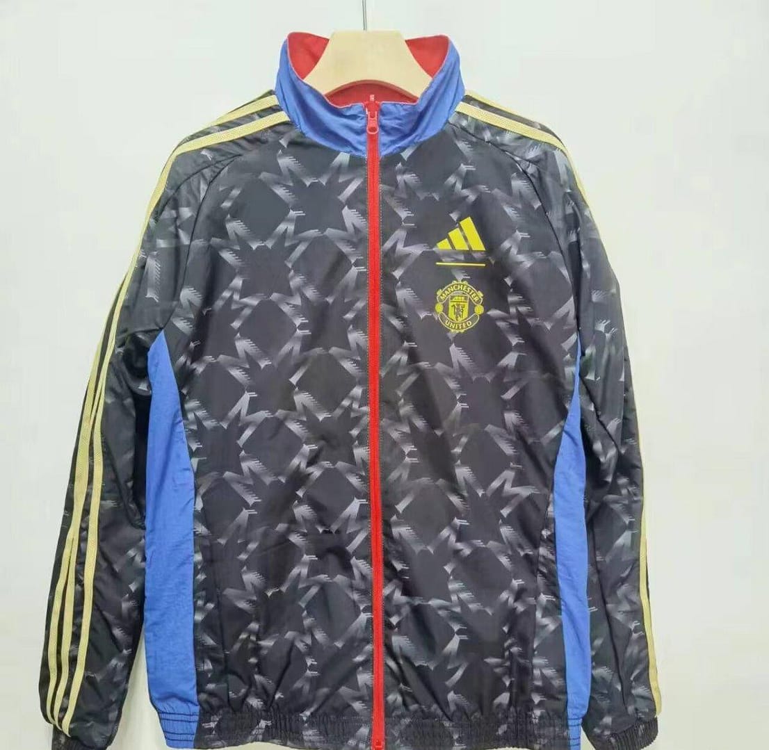 2024 Manchester Untied Black/Red Reversible Windbreaker - Image 2