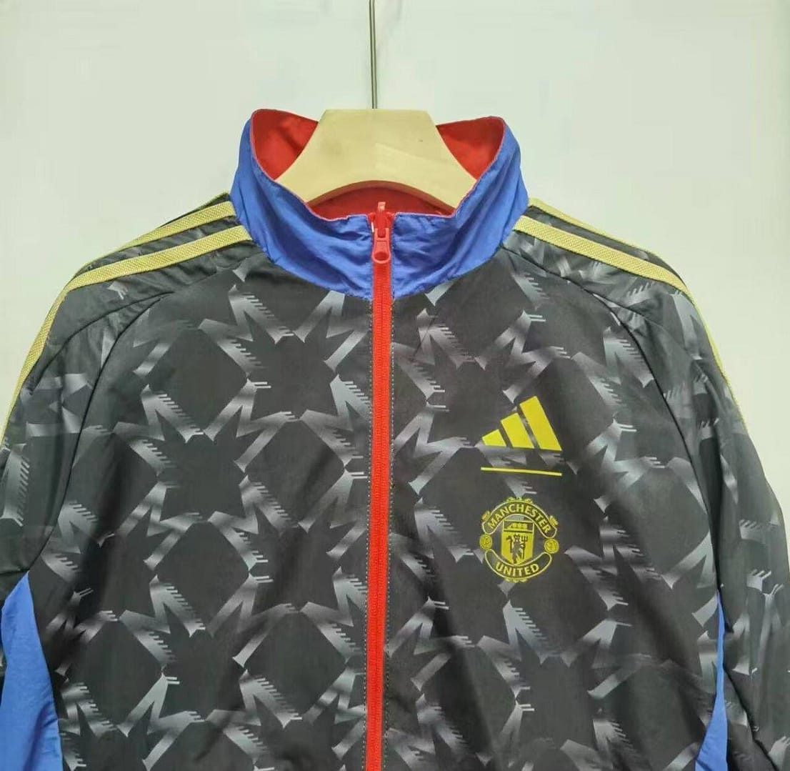 2024 Manchester Untied Black/Red Reversible Windbreaker - Image 6