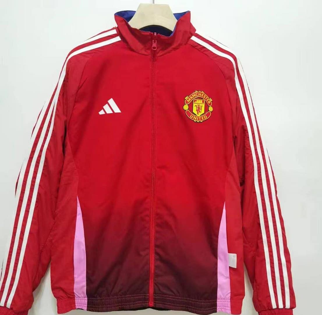 2024 Manchester Untied Black/Red Reversible Windbreaker - Image 7