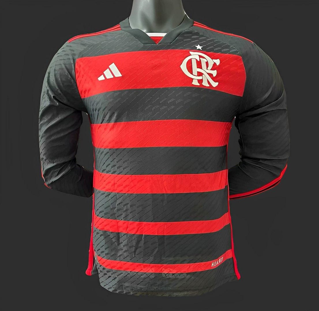 Player Version 24/25 Flamengo Home Long Sleeve Jersey