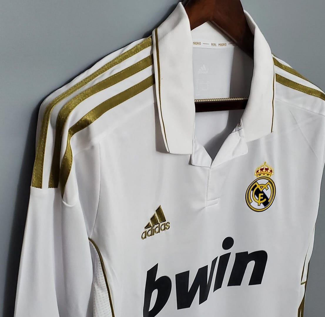 Retro Real Madrid 11/12 Long sleeve home Soccer Jersey - Image 5