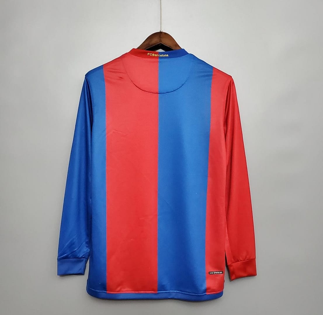Retro Barcelona 06/07 Long sleeve home Soccer Jersey - Image 6