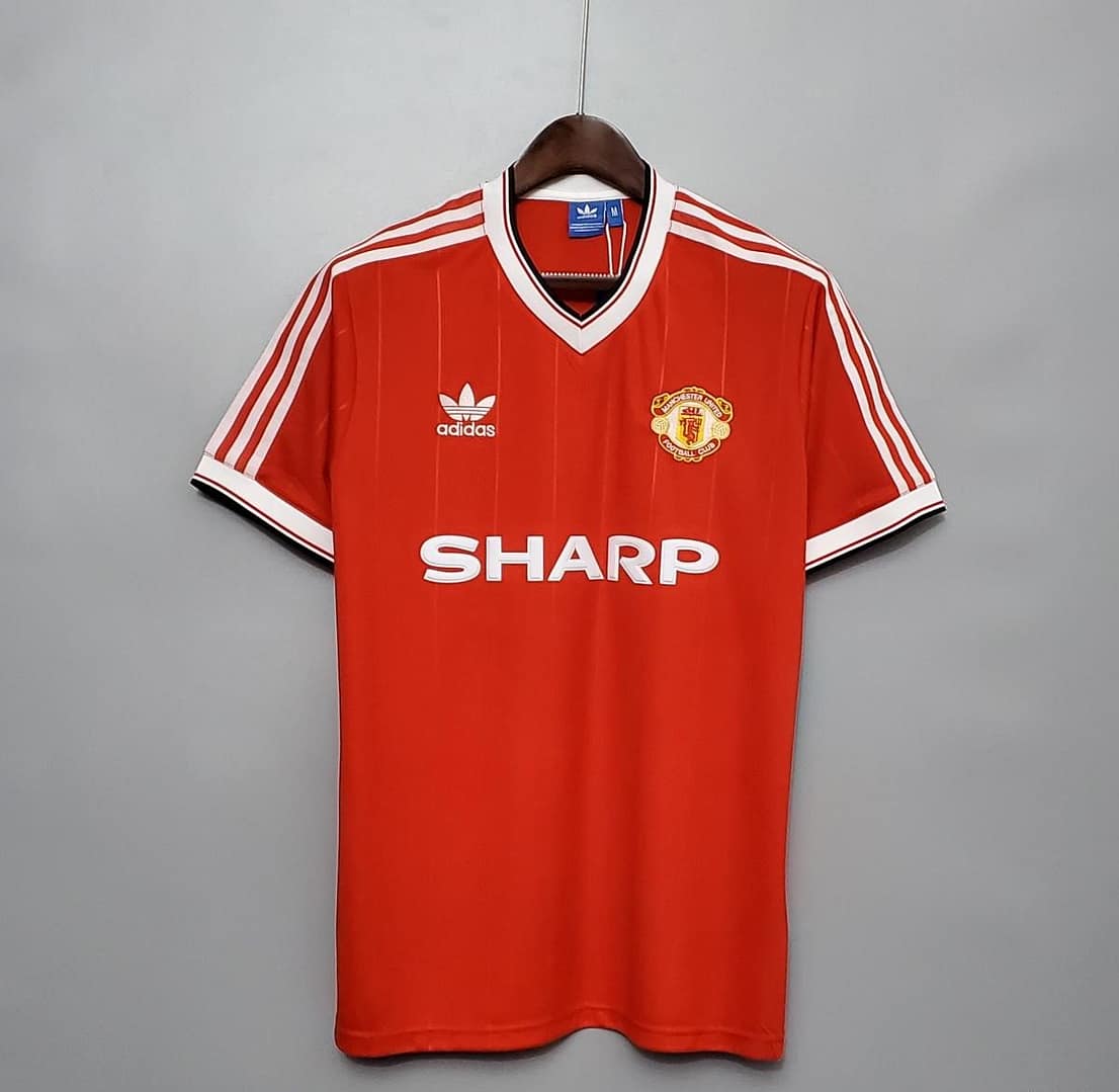 Retro 83/84 Manchester United home Soccer Jersey