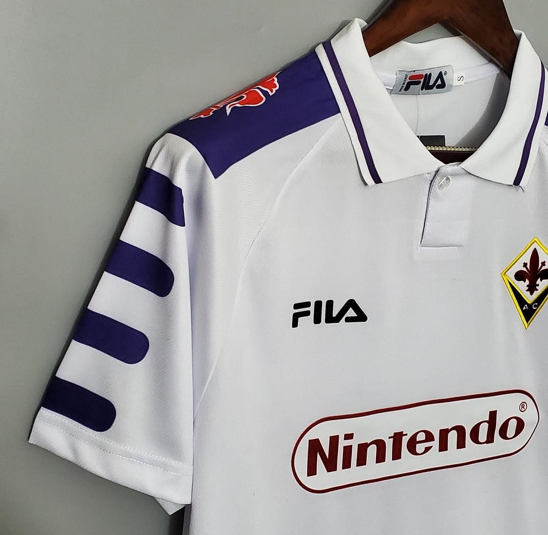Retro 98/99 Fiorentina Away White Jersey - Image 3