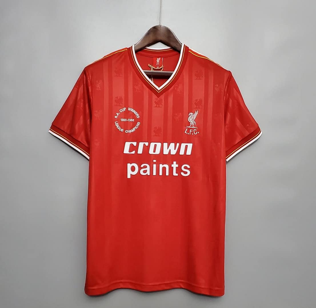 Retro 85/86 Liverpool home Soccer Jersey