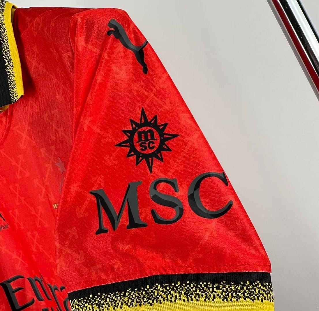 Player Version 25/26 AC Milan x OFFWHITE Red Special Jersey - Image 7