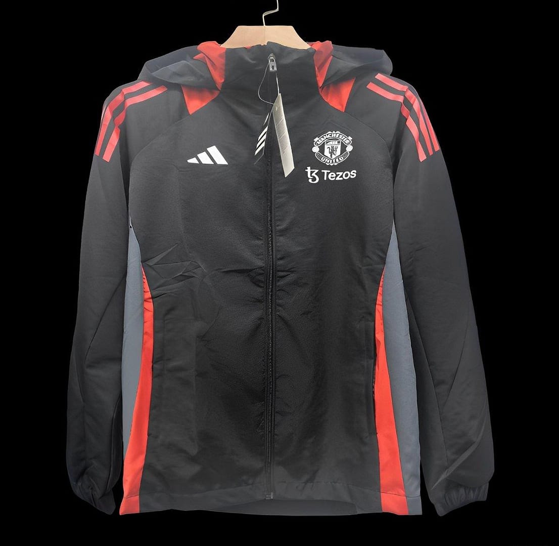 24/25 Manchester United Black/Red Windbreaker