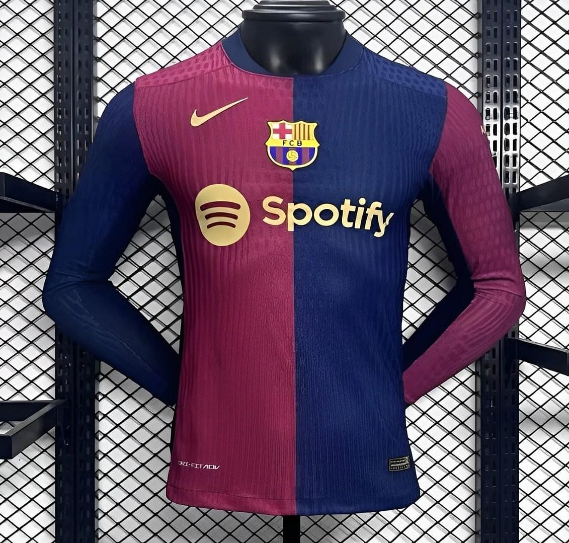 Player Version 24/25 Barcelona Home Long Sleeve Jersey