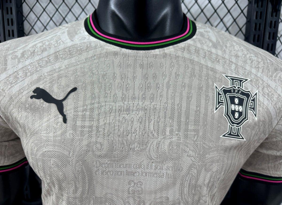 Player Version 2025 Portugal Away White with Subtle Pattern Jersey - Image 2