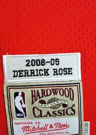 Men's Derrick Rose Red Retro Classic Team Jersey - Image 9