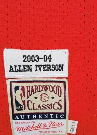 Men's Allen Iverson White And Red Retro Classic Team Jersey - Image 8