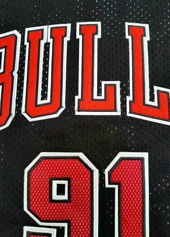 Men's Dennis Rodman Black Retro Classic Team Jersey - Image 3