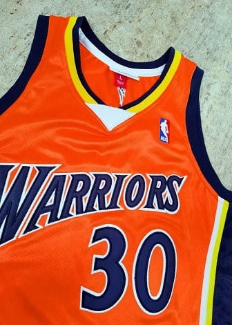 Men's Stephen Curry Orange Retro Classic Team Jersey - Image 9