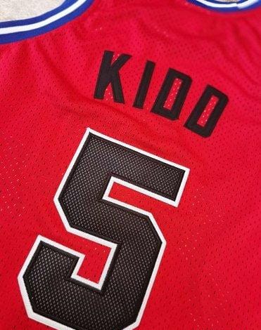 Men's Jason Kidd Red Retro Classic Team Jersey - Image 4