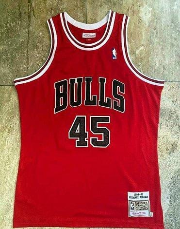 Men's Michael Jordan Red Retro Classic Team Jersey - Image 9