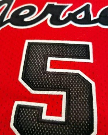 Men's Jason Kidd Red Retro Classic Team Jersey - Image 7