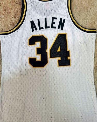 Men's Ray Allen White Retro Classic Team Jersey - Image 8
