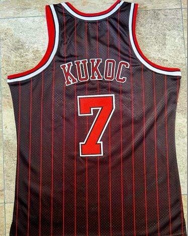Men's Toni Kukoc Black Retro Classic Team Jersey - Image 7